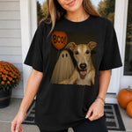 Custom Photo Funny Comfort T-Shirt - Personalized Halloween Birthday Gifts For Dog Cat Lovers, Dog Dad And Mom, Cat Owners - My Pet Says Boo