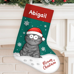 Custom Christmas Stocking - Personalized Christmas Birthday Gifts For Dog Cat Lovers, Dog Dad And Mom, Cat Owners - Meowy Woofmas