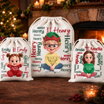 Custom Drawstring Gift Bag - Personalized Christmas Birthday Gifts For Mom, Dad, Brother, Sister - Merry Little Moments