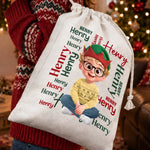 Custom Drawstring Gift Bag - Personalized Christmas Birthday Gifts For Mom, Dad, Brother, Sister - Merry Little Moments