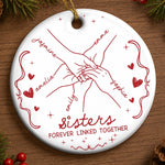 Custom Ceramic Ornament - Personalized Christmas Birthday - Gifts For Mom, Dad, Brother, Sister - A Lifetime Of Laughter And Love
