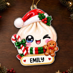 Custom Dumpling Squishy Acrylic Ornament - Personalized Christmas Birthday Gifts For Kids - Sweet Dumpling Christmas Joy