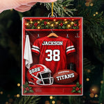 Custom America Football Acrylic Ornament - Personalized Christmas Birthday Gifts For America Football Lovers, Sports Fans, Sports Lovers - Game Day Spirit Lives Here