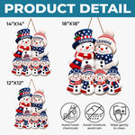 Custom Wood Sign - Personalized America 250th Anniversary Christmas Gifts For Grandma, Grandpa - A House Full Of Snowflakes