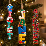 Custom Letter Wooden Ornament - Personalized Christmas Birthday Gifts for Police Officers, Firefighters, Truck Drivers, Nurses, Teachers - Making Spirits Bright At Work