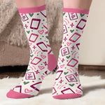 Custom Crew Socks - Personalized Birthday Gifts For Wife, Daughter, Besties, Sisters, Granddaughter, Grandma, Mom, Yourself - Caught In The Scroll