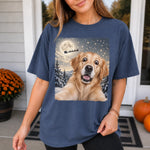Custom Photo Funny Dog Selfie T-Shirt - Personalized Christmas Gifts For Dog Cat Lovers, Dog Dad And Mom, Cat Owners - Santa, Is That You