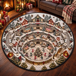 Custom Quilted Round Mat - Personalized Christmas Birthday Gifts For Mom, Dad, Brother, Sister - A Village Full Of Wonder