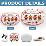 Custom Gingerbread Platter - Personalized Christmas Birthday Gifts For Mom, Grandma -  Warm Cookies Baked With Love