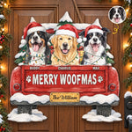 Custom Photo Wood Sign - Personalized Christmas Birthday Gifts For Dog Cat Lovers, Dog Dad And Mom, Cat Owners - Holiday Crew On Duty