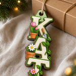 Custom Letter Wooden Ornament - Personalized Christmas Birthday Gifts For Mom, Dad, Brother, Sister, Kids, Sports Fans, Sports Lovers - Hooked On Happiness