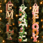 Custom Letter Wooden Ornament - Personalized Christmas Birthday Gifts For Mom, Dad, Brother, Sister, Kids, Sports Fans, Sports Lovers - Hooked On Happiness