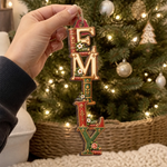 Custom Letter Wooden Ornament - Personalized Christmas Birthday Gifts For Mom, Dad, Brother, Sister, Kids, Sports Fans, Sports Lovers - Hooked On Happiness