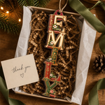 Custom Letter Wooden Ornament - Personalized Christmas Birthday Gifts For Mom, Dad, Brother, Sister, Kids, Sports Fans, Sports Lovers - Hooked On Happiness
