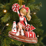 Custom Cheerleader Acrylic Ornament - Personalized Christmas Birthday Gifts For Wife, Daughter, Besties, Sisters, Granddaughter, Grandma, Mom, Yourself - Born To Cheer