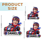 Custom Photo Acrylic Ornament - Personalized Christmas Birthday Gifts For Kids - Fast Lane Ahead
