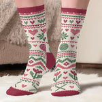 Custom Yarn Crew Socks - Personalized Birthday Gifts For Crochet Knitting Lovers, Crocheters, Knitters, Wife, Daughter, Besties, Sisters, Granddaughter, Grandma, Mom, Yourself - Crafting All Day