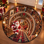 Custom Quilted Round Mat - Personalized Christmas Birthday Gifts For Mom, Dad, Brother, Sister - Tis The Season To Read