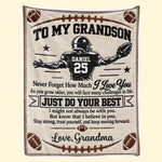 Custom America Football Blanket - Personalized Birthday Gifts For Son, Grandson, America Football Lovers, Sports Fans, Sports Lovers - Shine Bright On The Field