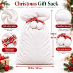 Custom Velvet Pom-Pom Sack - Personalized Christmas Birthday Gifts For Mom, Dad, Brother, Sister - Merry Mood Activated