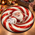 Custom Quilted Round Mat - Personalized Christmas Birthday Gifts For Mom, Dad, Brother, Sister - Jolly All Season