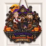 Custom Wood Sign - Personalized Halloween Decor, Anniversary Wedding Gifts For Husband And Wife, Him And Her - My Wicked Love