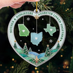 Custom Long Distance Acrylic Ornament - Personalized Christmas Birthday Gifts For Mom, Daughter - A Little Christmas Love From Afar