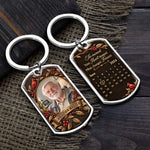 Custom Photo Keychain - Personalized Memorial Sympathy Gifts For Loss Of Mom, Dad - Love Lives On In Memories