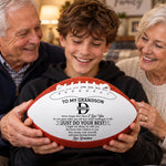 Custom Leather Football - Personalized Birthday Gifts For Son, Grandson, American Football Lovers, Sports Fans, Sports Lovers - Proud Of Every Game Day