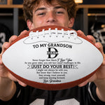 Custom Leather Football - Personalized Birthday Gifts For Son, Grandson, American Football Lovers, Sports Fans, Sports Lovers - Proud Of Every Game Day