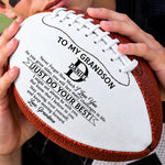 Custom Leather Football - Personalized Birthday Gifts For Son, Grandson, American Football Lovers, Sports Fans, Sports Lovers - Proud Of Every Game Day