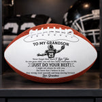 Custom Leather Football - Personalized Birthday Gifts For Son, Grandson, American Football Lovers, Sports Fans, Sports Lovers - Made For Game Day