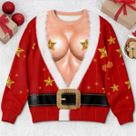 Custom Funny Ugly Sweatshirt - Personalized Anniversary Christmas Wedding Gifts For Husband And Wife, Him And Her - Rock The Holiday Party