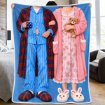 Custom Blanket - Personalized Anniversary Wedding Gifts For Husband And Wife, Him And Her - Sweet Dreams And Warm Hugs