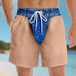 Custom Funny Patriotic Men Swim Trunks - Personalized Summer Vacation And Travel Gifts For Husband, Son, Grandson, Brother, Grandpa, Dad, Yourself - Catch Me By The Ocean