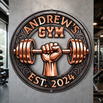 Custom Shaped Metal Sign - Personalized Gym Gifts For Him, Her, Brother, Sister - Welcome To My Fitness Zone