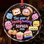 Custom Squishy Circle Glass Ornament - Personalized Christmas Birthday Gifts For Kids - Colorful Things, Happy Days