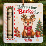 Custom Wooden Money Holder Ornament - Personalized Christmas Birthday Gifts For Kids - Merry Little Buck