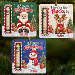 Custom Wooden Money Holder Ornament - Personalized Christmas Birthday Gifts For Kids - Merry Little Buck
