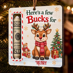 Custom Wooden Money Holder Ornament - Personalized Christmas Birthday Gifts For Kids - Merry Little Buck