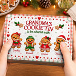 Custom Gingerbread Metal Tin - Personalized Christmas Birthday Gifts For Grandma, Grandpa - A Tin Full Of Love