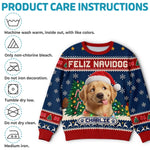 Custom Photo Ugly Sweatshirt - Personalized Christmas Birthday Gifts For Dog Cat Lovers, Dog Dad And Mom, Cat Owners - Holiday Pup