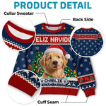 Custom Photo Ugly Sweatshirt - Personalized Christmas Birthday Gifts For Dog Cat Lovers, Dog Dad And Mom, Cat Owners - Holiday Pup