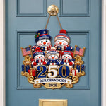 Custom Wood Sign - Personalized America 250th Anniversary Christmas Gifts For Grandma, Grandpa - Cherished Family Moments
