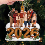 Custom Photo Acrylic Ornament - Personalized Christmas Birthday Gifts For Mom, Dad, Brother, Sister - Season Of Love And Joy