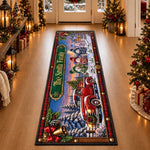 Custom Snowman Family Runner Rug - Personalized Christmas Birthday Gifts For Mom, Dad, Brother, Sister - Together Is Our Favorite Place