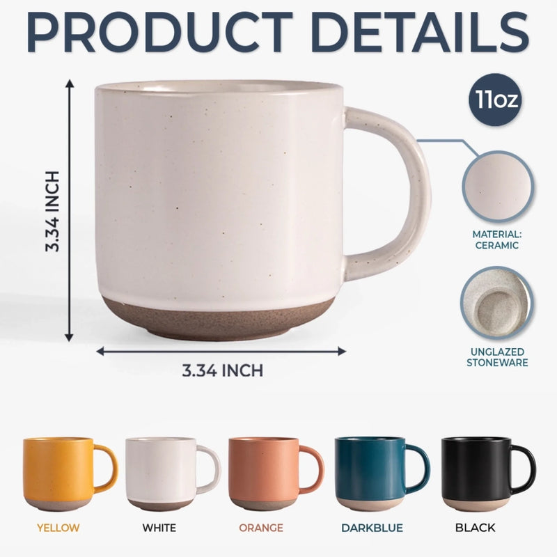 Custom Pottery Mug - Personalized Best Friend Birthday Gifts For Women, Besties, Sisters, BFF - Pure Sisterhood Love Story