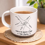 Custom Pottery Mug - Personalized Best Friend Birthday Gifts For Women, Besties, Sisters, BFF - Pure Sisterhood Love Story