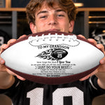 Custom Leather Football - Personalized Birthday Gifts For Son, Grandson, American Football Lovers, Sports Fans, Sports Lovers - No Matter Where Life Takes You