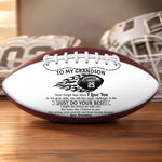 Custom Leather Football - Personalized Birthday Gifts For Son, Grandson, American Football Lovers, Sports Fans, Sports Lovers - No Matter Where Life Takes You